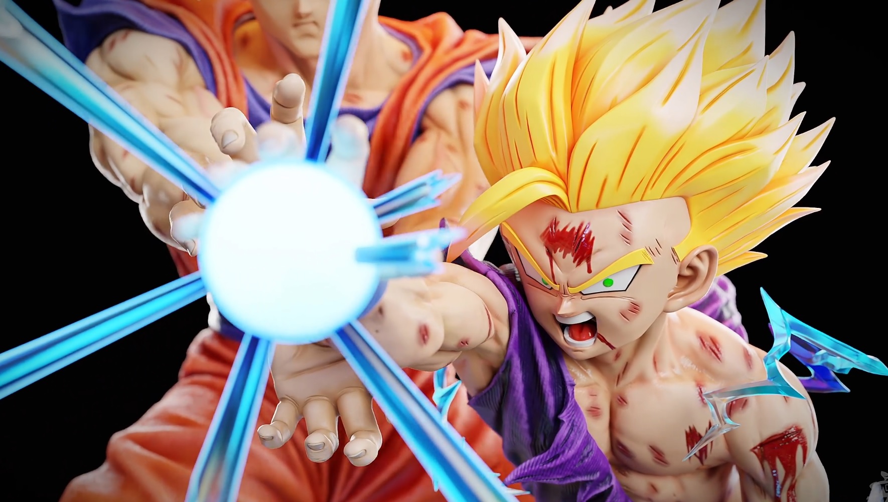 Dragon Ball KD Collectibles - Gohan And Goku's Father And Son Kamehameha